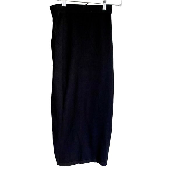 Future Collective Black Knit High Rise Midi Skirt Women's XXS NEW NWT - Picture 2 of 7